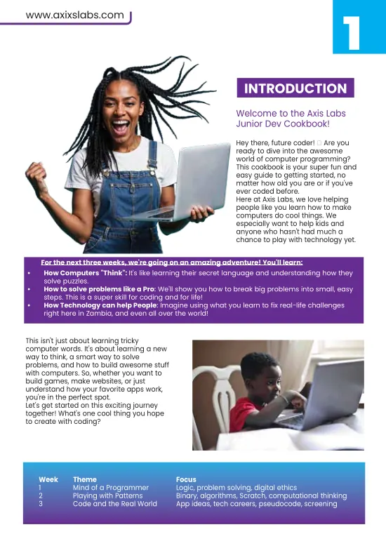 Kids training material